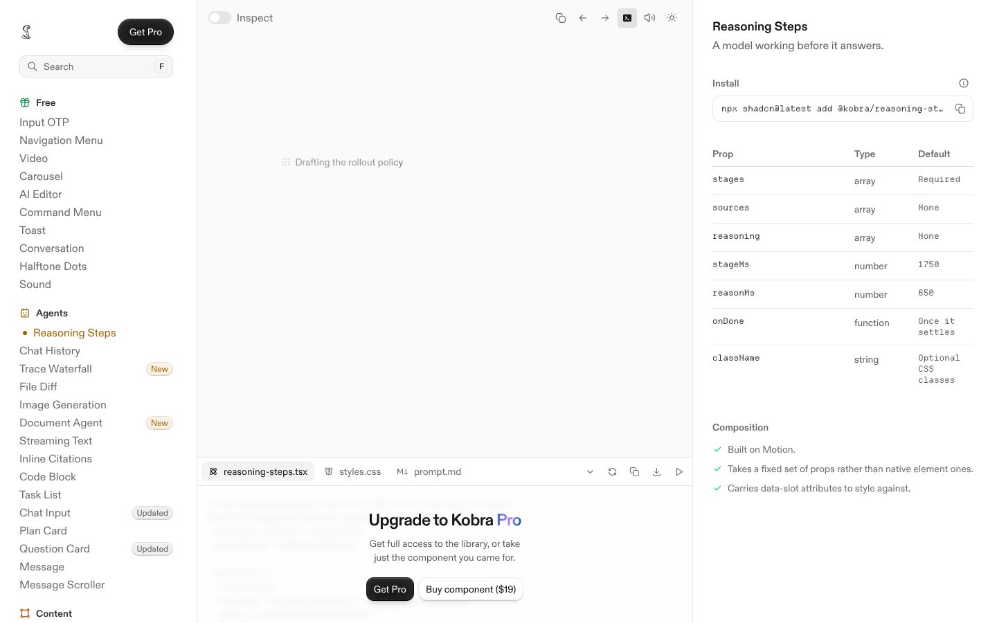 Reasoning Steps (Kobra) preview