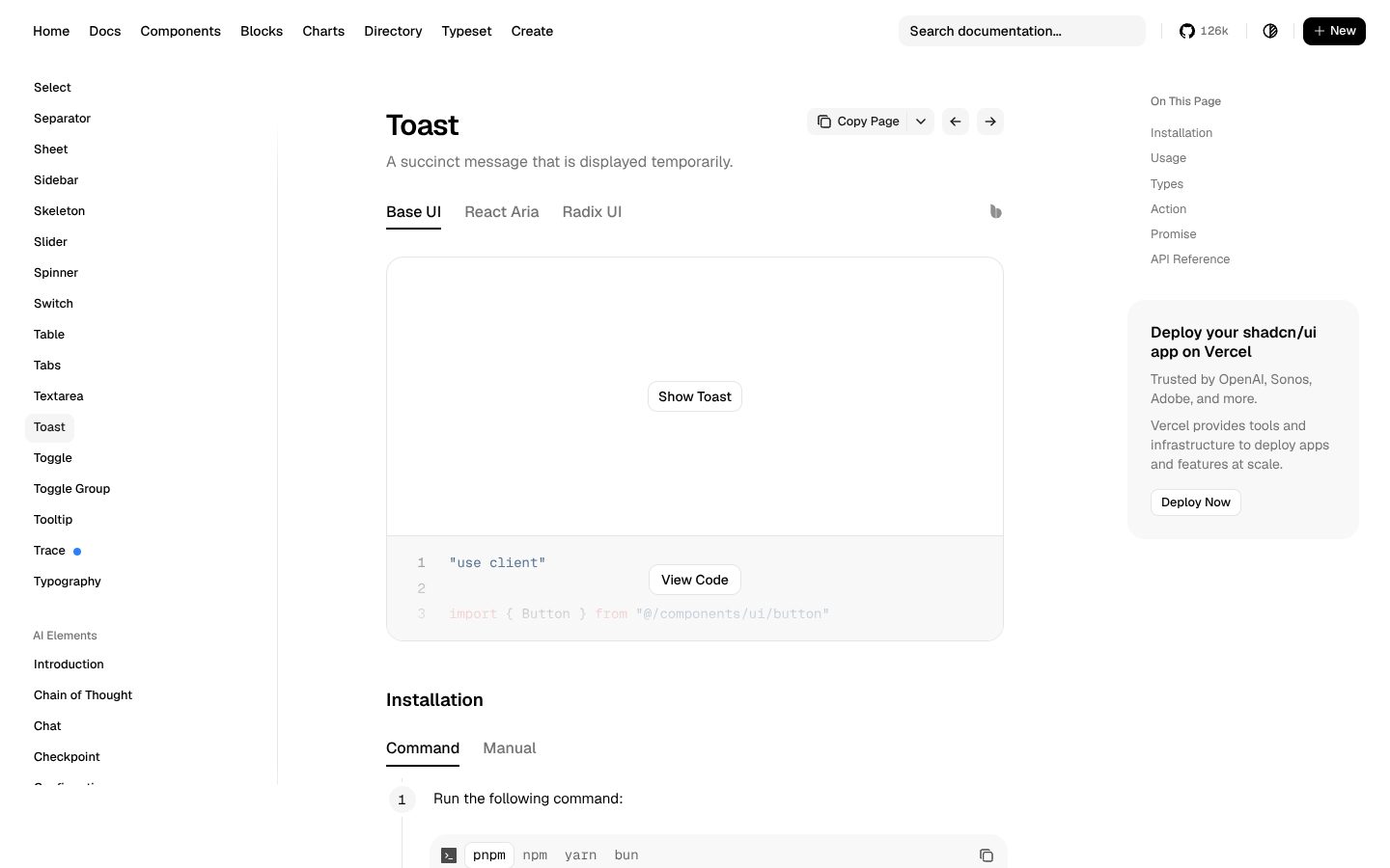 Sonner (shadcn/ui) preview